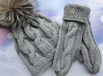 Komplekts ar pīnēm pelēks